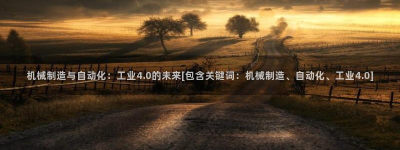 彩神赢钱了吗是真的吗：机械制造与自动化：工业4.0的未来[包含关键词：机械制造、自动化、工业4.0]