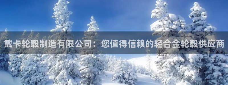 彩神是怎样一个平台赚钱的：戴卡轮毂制造有限公司：您值得信赖的轻合金轮毂供应商