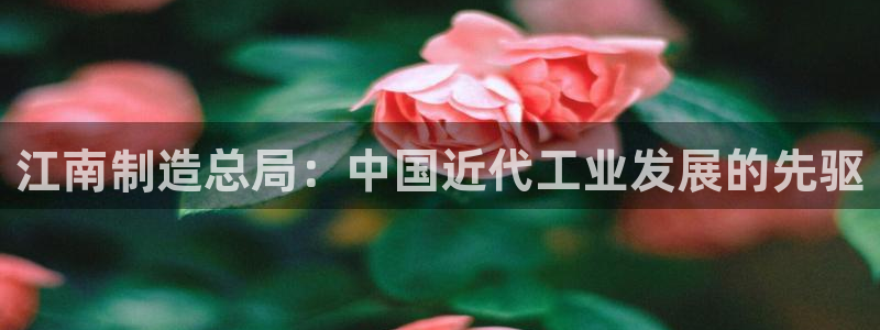 彩神8官网合法吗：江南制造总局：中国近代工业发展的先驱