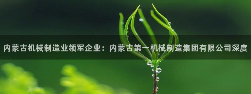 彩神8官网500：内蒙古机械制造业领军企业：内蒙古第一机械制造集团有限公司深度