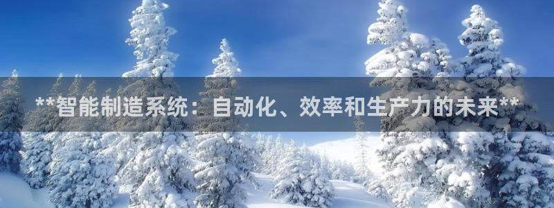 彩神购彩-购彩大厅入口500：**智能制造系统：自动化、效率