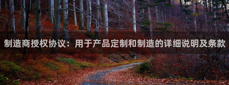 彩神大发cp：制造商授权协议：用于产品定制和制造的详细说明及条款