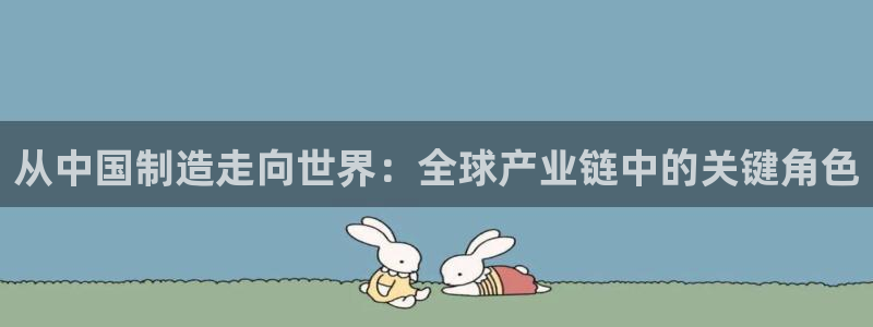 彩神vl购彩大厅：从中国制造走向世界：全球产业链中的关键角色